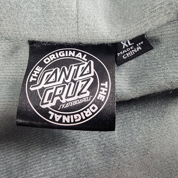 Santa Cruz Skateboarding Dot Mens XL Black Hooded Windbreaker Jacket Long Sleeve - Picture 5 of 10